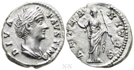 DIVA FAUSTINA I (Died 140/1). Denarius. Rome. Struck under Antoninus Pius