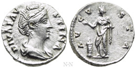 DIVA FAUSTINA I (Died 140/1). Denarius. Rome