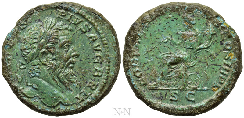 SEPTIMIUS SEVERUS (193-211). As. Rome. 

Obv: SEVERVS PIVS AVG BRIT. 
Laureat...