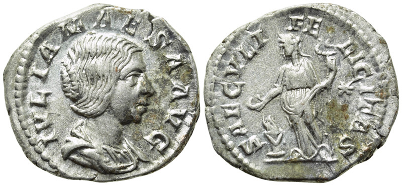 JULIA MAESA (Augusta, 218-224/5). Denarius. Rome. 

Obv: IVLIA MAESA AVG. 
Dr...