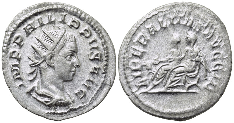 PHILIP II (247-249). Antoninianus. Rome. 

Obv: IMP PHILIPPVS AVG. 
Radiate, ...