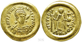 JUSTINIAN I (527-565). GOLD Solidus. Constantinople