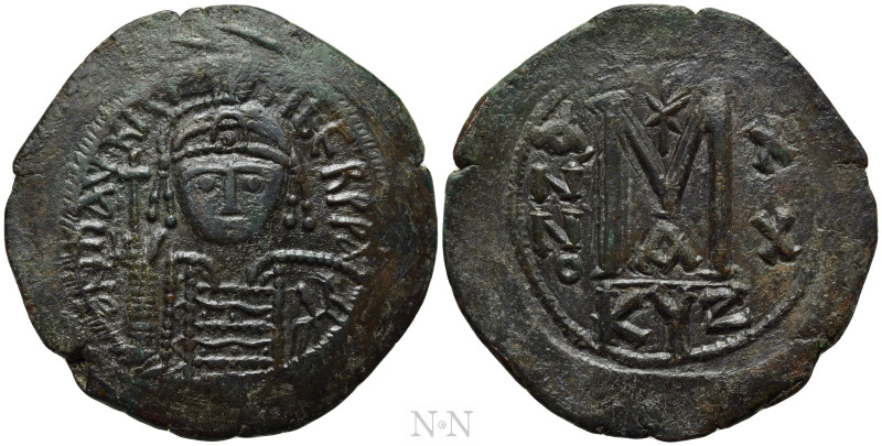 MAURICE TIBERIUS (582-602). Follis. Cyzicus. Dated RY 20 (601/2). 

Obv: D N Μ...