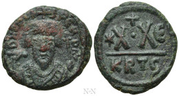 PHOCAS (602-610). Half Follis. Carthage. Dated RY 5 (606/7)