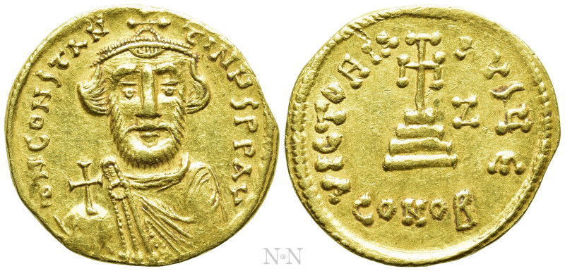 CONSTANS II (641-668). GOLD Solidus. Constantinople. Dated IY 7 (648/9). 

Obv...