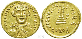 CONSTANS II (641-668). GOLD Solidus. Constantinople. Dated IY 7 (648/9)