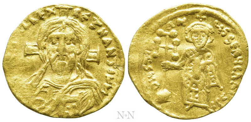 JUSTINIAN II (First reign, 685-695). GOLD Semissis. Constantinople. 

Obv: IҺS...