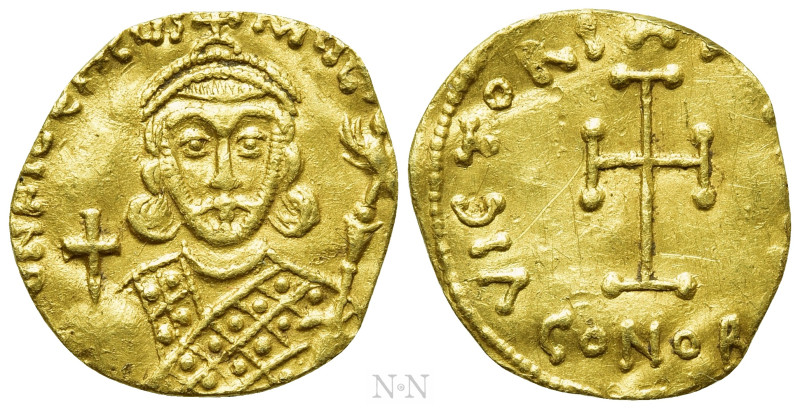 PHILIPPICUS (BARDANES) (711-713). GOLD Tremissis. Constantinople. 

Obv: δ N F...