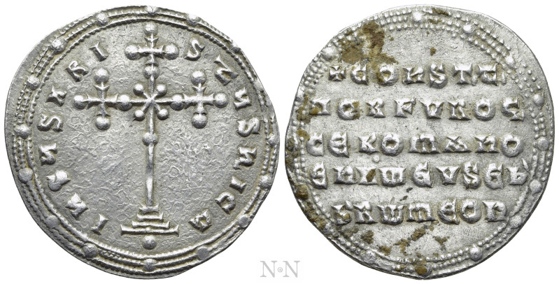 CONSTANTINE VII PORPHYROGENITUS with ROMANUS I (913-959). Miliaresion. Constanti...