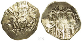 ANDRONICUS II PALAEOLOGUS with ANDRONICUS III (1282-1328). GOLD Hyperpyron. Constantinople