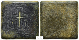 COMMERCIAL WEIGHT (Circa 4th-6th centuries). Square Ae 12 Scripula/Grammata