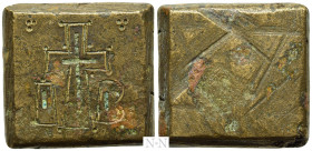 COMMERCIAL WEIGHT (Circa 4th-6th centuries). Square Ae 12 Scripula/Grammata