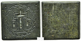 COMMERCIAL WEIGHT (Circa 4th-6th centuries). Square Ae 12 Scripula/Grammata