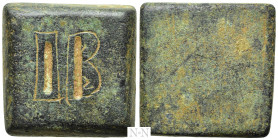 COMMERCIAL WEIGHT (Circa 4th-6th centuries). Square Ae 12 Scripula/Grammata