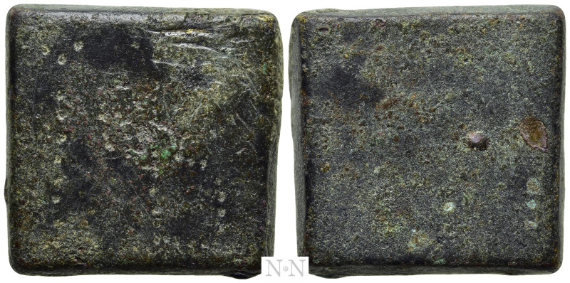 COMMERCIAL WEIGHT (Circa 4th-6th centuries). Square Ae 12 Scripula/Grammata(?). ...