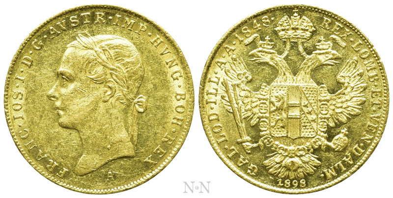 AUSTRIAN EMPIRE. Franz Josef I (1848-1916). GOLD Dukat (1898-A). Wien (Vienna). ...