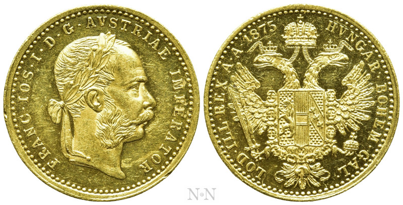 AUSTRIAN EMPIRE. Franz Joseph I (1848-1916). GOLD Dukat (1875). Wien (Vienna). ...