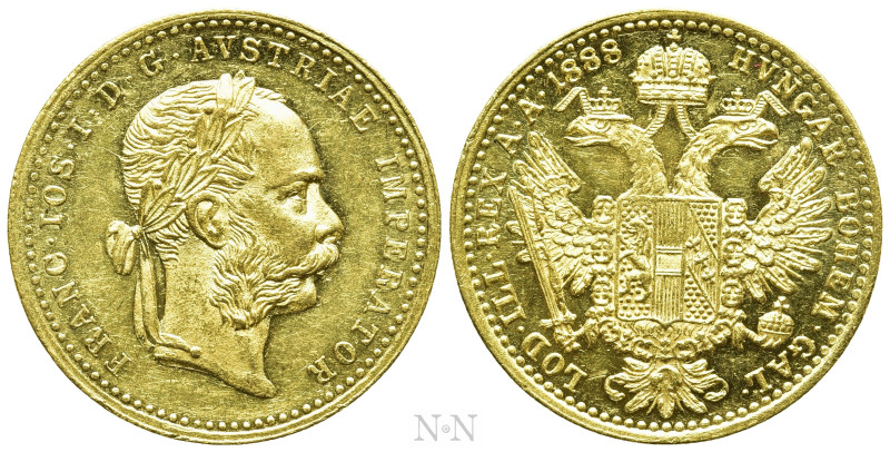 AUSTRIAN EMPIRE. Franz Joseph I (1848-1916). GOLD Dukat (1888). Wien (Vienna). ...