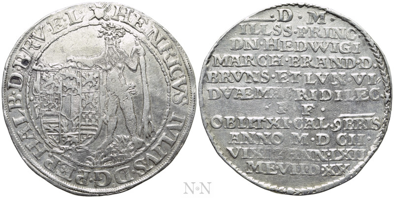 GERMANY. Brunswick-Wolfenbüttel. Heinrich Julius (1589-1613). Reichstaler (1602)...