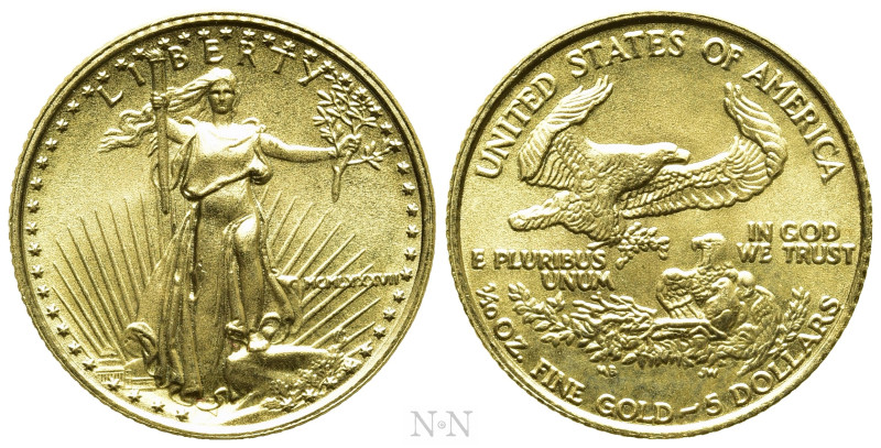 UNITED STATES. GOLD 5 Dollars (1987). 

Obv: LIBERTY. 
Liberty standing facin...