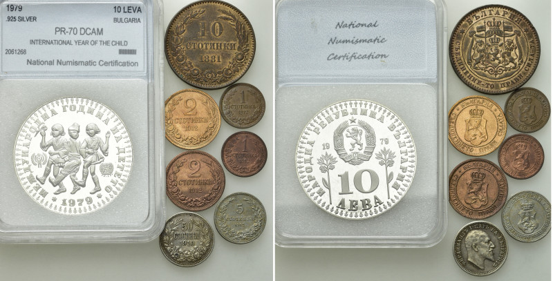 8 Modern Coins of Bulgaria. 

Obv: .
Rev: .

. 

Condition: See picture....