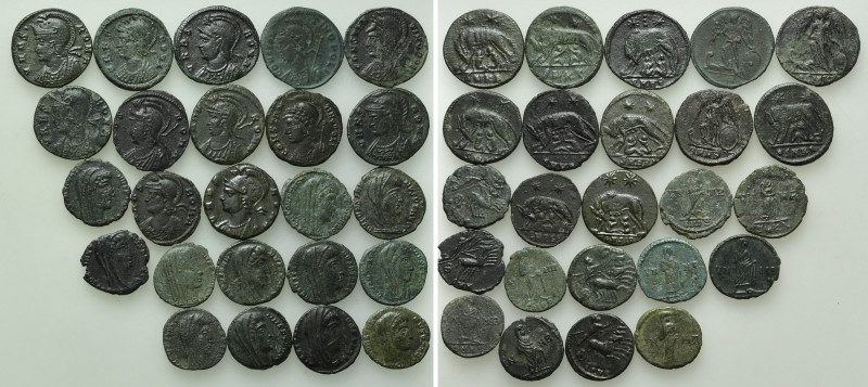 24 Commemorative Folles of Constantine the Great; URBS ROMA / CONSTANTINOPOLIS /...