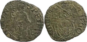 Ancona. Gregorio XIII 1572-1585 quattrino MI gr. 0,59. Munt., 325.
BB+