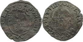 Bologna. Clemente VIII 1592-1605 sestino Cu gr. 1,15. Munt., 124I.
BB