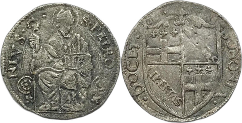 Bologna. Anonime sec. XVI-XVII carlino Ag gr. 1,77. Munt., 30.
BB+