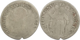 Bologna. Clemente XII 1735 muraiola da 4 bolognini MI gr. 2,37. Munt., 182var.I. Rara.
MB