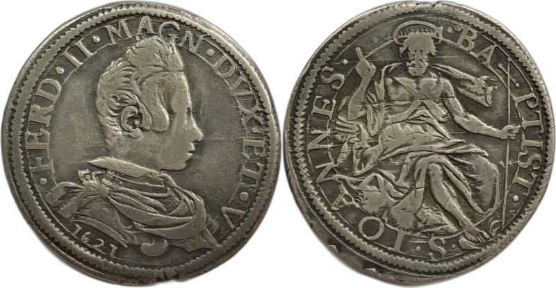 Firenze. Ferdinando II de' Medici 1621 testone Ag gr. 8,57. MIR., 290/1. Raro.
...