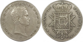 Firenze. Leopoldo II di Lorena 1834 mezzo francescone Ag. Ex Simonetti 1975. Gig., 29. Molto raro.
qSPL