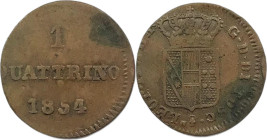 Firenze. Leopoldo II di Lorena 1854 quattrino Cu. Gig., 120.
BB+
