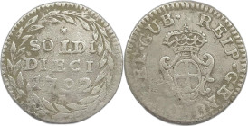 Genova. Repubblica 1792 10 soldi Ag gr. 3,53. MIR., 330/1.
BB