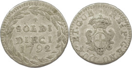 Genova. Repubblica 1792 10 soldi Ag. Lunardi, 354.
BB+