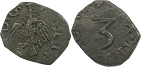 Messina. Filippo II 1556-1598 3 piccioli Cu. MIR., 340
BB+