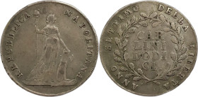 Napoli. Repubblica napoletana 1799 piastra da 12 carlini Ag. Gig., 1.
BB