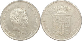 Napoli. Ferdinando II di Borbone 1854 piastra Ag. Gig., 85.
qFDC