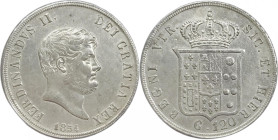 Napoli. Ferdinando II di Borbone 1854 piastra Ag. Gig., 85.
SPL-FDC