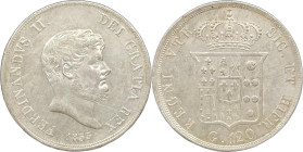 Napoli. Ferdinando II di Borbone 1853 piastra Ag. Gig., 84.
SPL