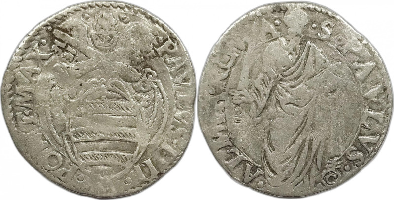 Roma. Paolo IV 1555-1559 giulio Ag gr. 2,70. Munt., 16.
MB-BB