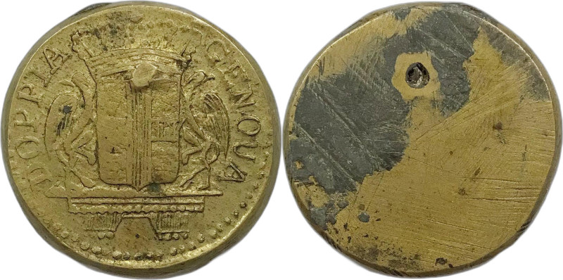 Genova. Dogi Biennali sec. XVIII peso monetale della doppia d'oro AE gr. 12,64....