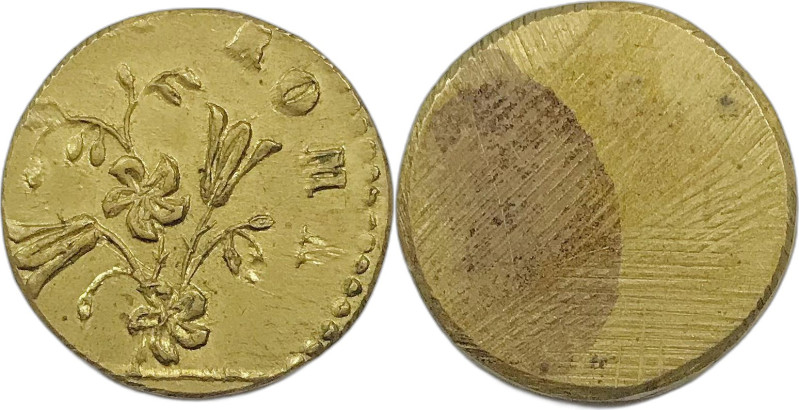 Roma. Sec. XVIII-XIX peso monetale della mezza doppia papale d'oro AE gr. 2,80....