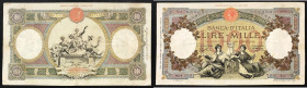 Regno d'Italia. Vittorio Emanuele III 21/03/1934 lire 1000. Gig., 44c. Rara.
BB