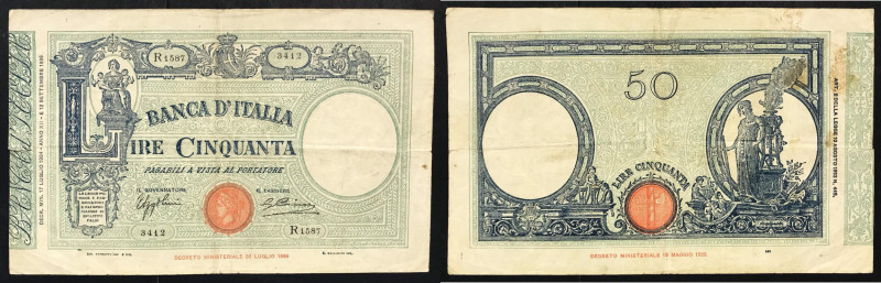 Regno d'Italia. Vittorio Emanuele III 07/07/1934 lire 50. Gig., 5/24.
BB