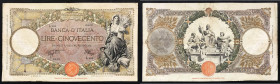 Regno d'Italia. Vittorio Emanuele III 21/10/1942 lire 500. Gig., 30a. Rara.
qBB
