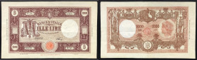 Repubblica sociale e luogotenenza 21/03/1946 lire 1000. Gig., 49b. Non comune.
BB+