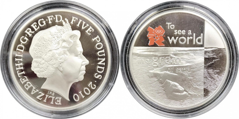 Gran Bretagna. Elisabetta II 2010 5 pounds Ag.
Proof