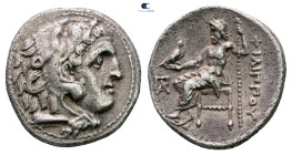 Kings of Macedon. Kolophon. Philip III Arrhidaeus 323-317 BC. n the types of Alexander III. Struck under Menander or Kleitos, circa 322-319 BC
Drachm...