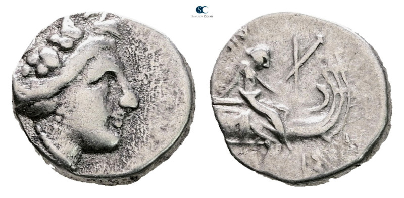 Euboea. Histiaia circa 300-100 BC. 
Tetrobol AR

13 mm, 2,43 g



Nearly ...